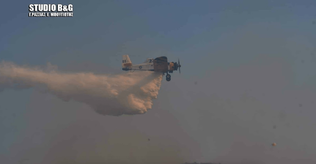 Πυρκαγιά σε παλιά χωματερή στο Λυγουριό Αργολίδας