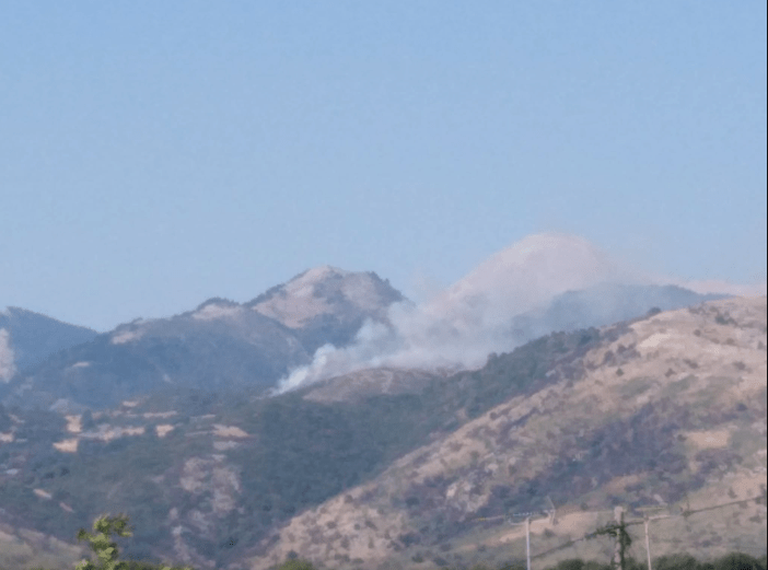 Δασική πυρκαγιά σε εξέλιξη στην Αγία Κυριακή Ηλείας (Φωτό)