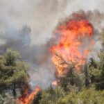 Πυρκαγιά σε εξέλιξη σε αγροτοδασική έκταση στην Μάνδρα Αττικής