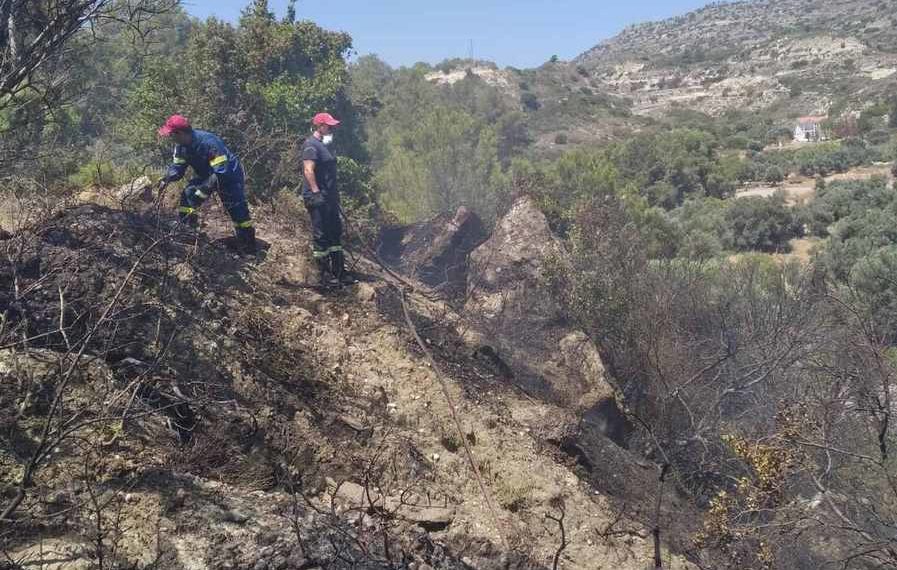 Πυρκαγιά σε αγροτοδασική έκταση στην Ρόδο