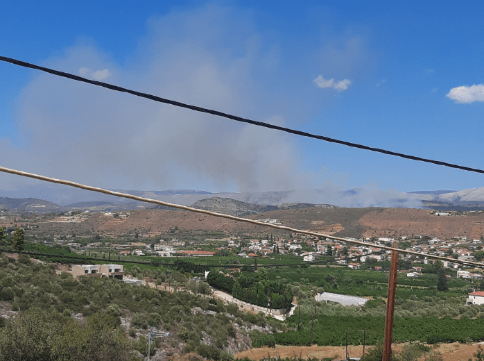 Πυρκαγιά σε δασική έκταση στα Πυργιώτικα Αργολίδας