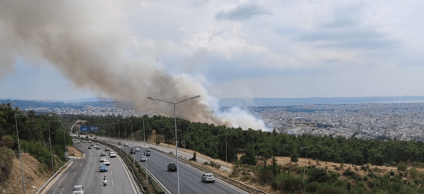 Πυρκαγιά στο περιαστικό δάσος του Σειχ Σου στη Θεσσαλονίκη (Φωτό)