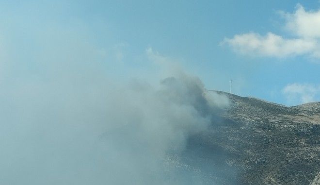 Πυρκαγιά στη Νάξο: Παίρνει διαστάσεις εξαιτίας των δυνατών ανέμων - Ενισχύονται οι δυνάμεις