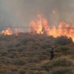 Πυρκαγιά σε χαμηλή βλάστηση στο ύψος του Αγίου Ελευθερίου στην Τρίπολη
