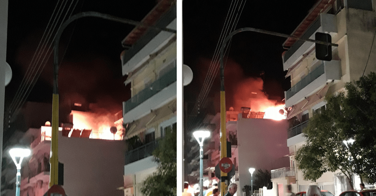 Πυρκαγιά και εκρήξεις σε πολυκατοικία στην Ξάνθη (Φωτό)