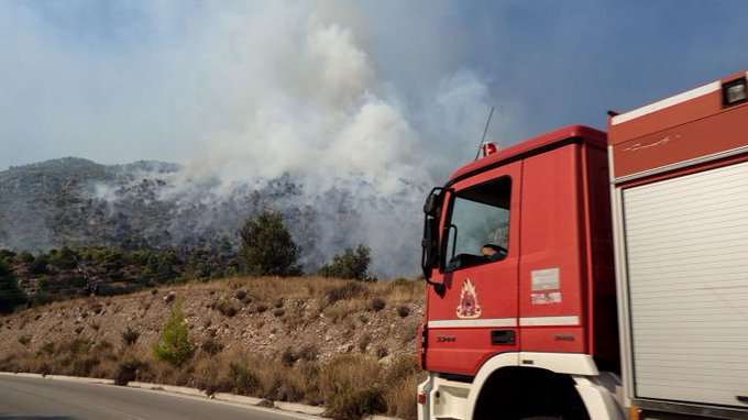 Πυρκαγιά σε χορτολιβαδική έκταση στην περιοχή Άμφια Ροδόπης