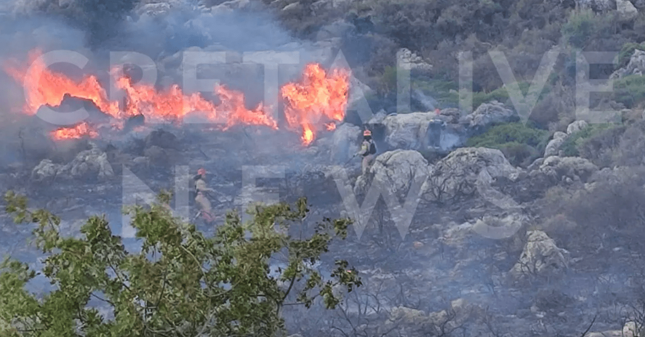 Δασική πυρκαγιά στην περιοχή Κέρη Μαλεβίζιου Κρήτης