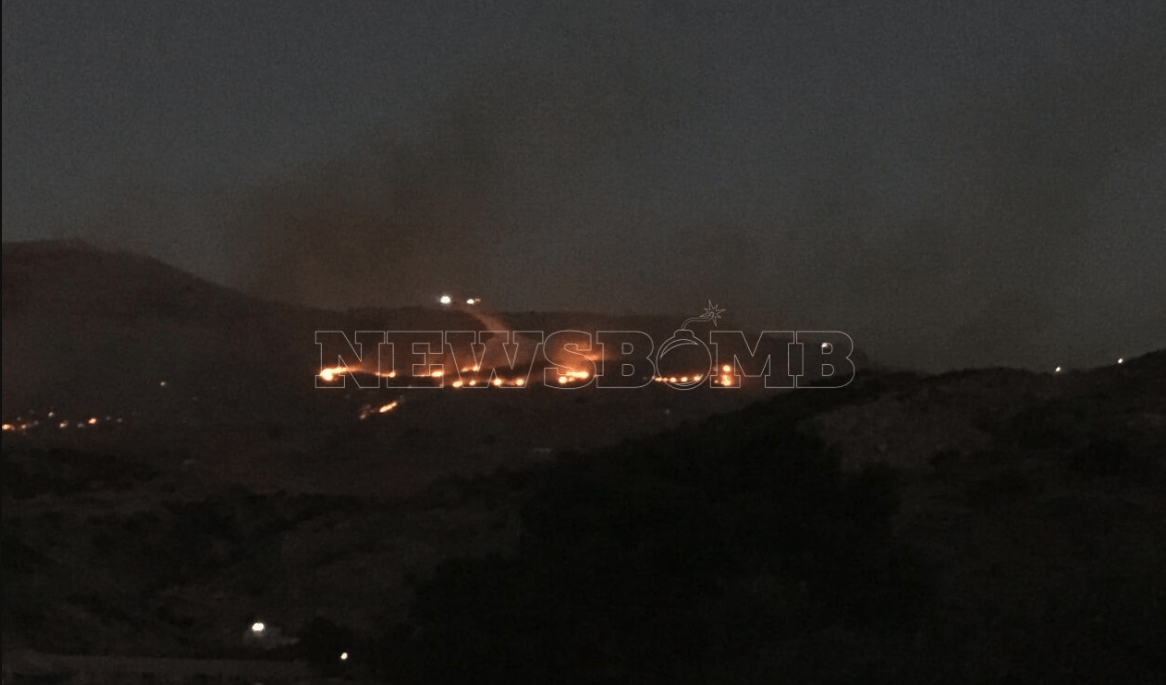 Πυρκαγιά σε χαμηλή βλάστηση στην περιοχή Μανδράκι Ύδρας (Φωτό)