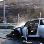 Πυρκαγιά σε Ι.Χ όχημα στο 60ο χιλιόμετρο της Ε.Ο Θεσσαλονίκης - Νιγρίτας