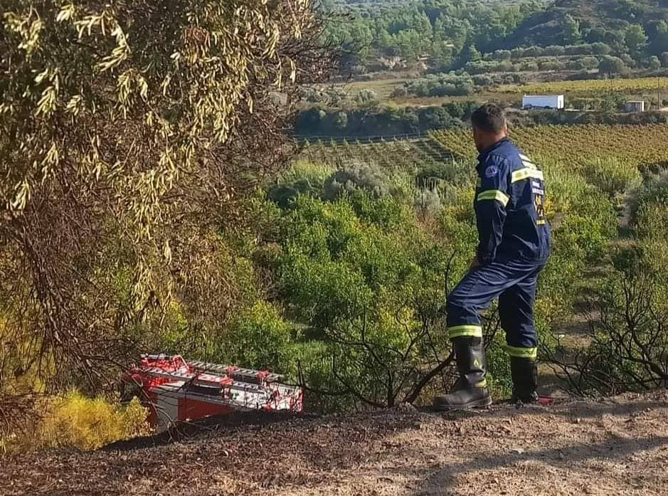 Πυρκαγιά σε δασική έκταση ανάμεσα Έμπωνα με Σάλακο στη Ρόδο (Φωτό)