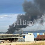 Πυρκαγιά σε αποθήκη μεταφορικής εταιρίας στο Καλοχώρι Θεσσαλονίκης