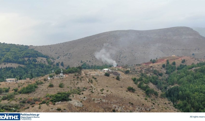 Πυρκαγιά σε αγροτική έκταση στο Μονοδένδρι Χίου (Φωτό)