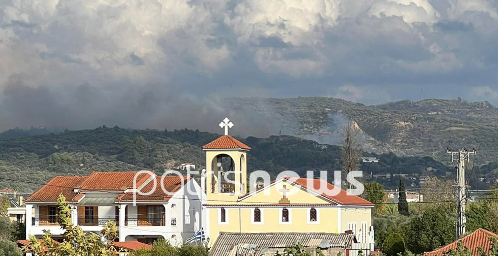 Μεγάλη πυρκαγιά στο Λαμπέτι Ηλείας – Ζητήθηκαν εναέρια μέσα