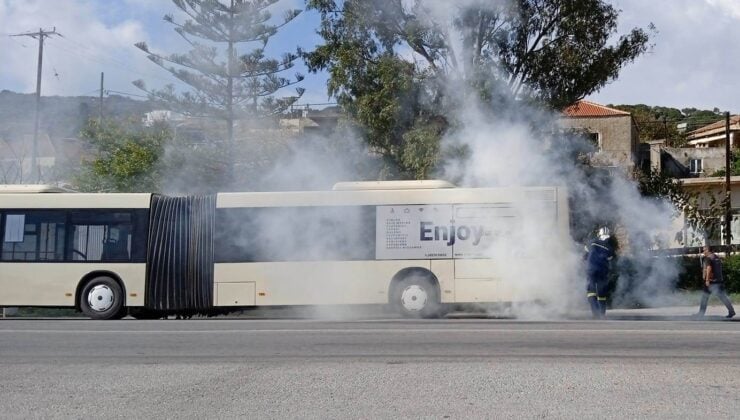 Πυρκαγιά σε λεωφορείο του υπεραστικού ΚΤΕΛ Χανίων – Ρεθύμνου