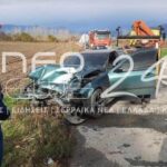 Τροχαίο ατύχημα στην περιοχή του Κρίνου Σερρών (Φωτό)