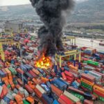 Σεισμός στην Τουρκία: Μεγάλη πυρκαγιά στο λιμάνι της πόλης Ισκεντερούν
