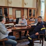 Συνάντηση του δημάρχου Κοζάνης και του αντιδημάρχου Πολιτικής Προστασίας με τον διοικητή Π.Υ.Π.Ε. Κοζάνης
