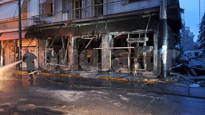 Πυρκαγιά σε ψητοπωλείο επί της οδού Αγίου Ελευθερίου στα Καμίνια