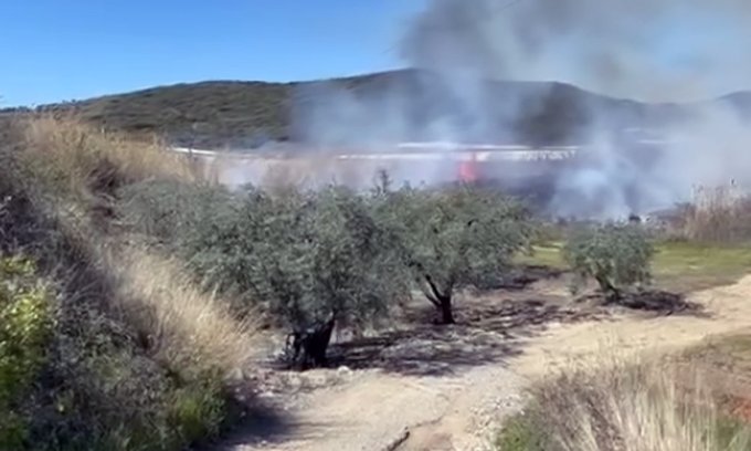 Πυρκαγιά σε αγροτική περιοχή στην Νέα Πέραμος Καβάλας