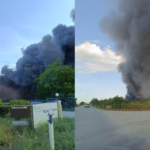 Πυρκαγιά σε εργοστάσιο με μοκέτες στον Πλατύκαμπο Λάρισας