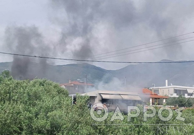 Πυρκαγιά σε μονοκατοικία στην περιοχή της Παναγίτσας στην Καλαμάτα