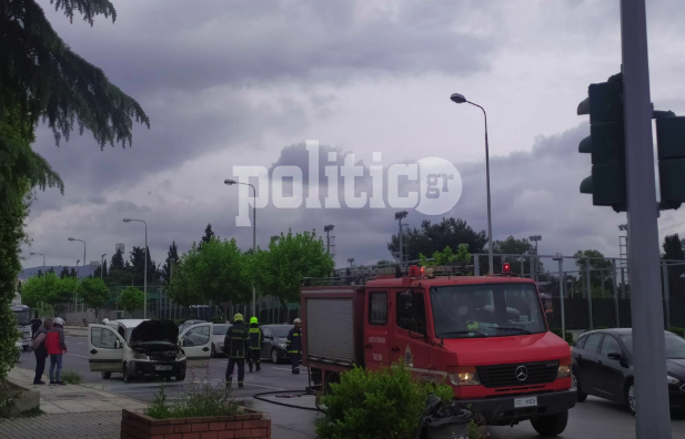 Πυρκαγιά σε φορτηγάκι επί της οδού στην Δενδροποτάμου Θεσσαλονίκης