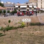 Πυρκαγιά σε ξερά χόρτα στην Δυτική Τάφρο στα Χανιά Κρήτης