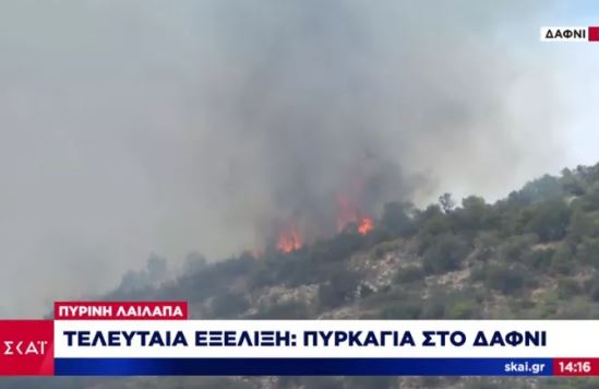 Πυρκαγιά σε χαμηλή βλάστηση στο Χαϊδάρι Αττικής