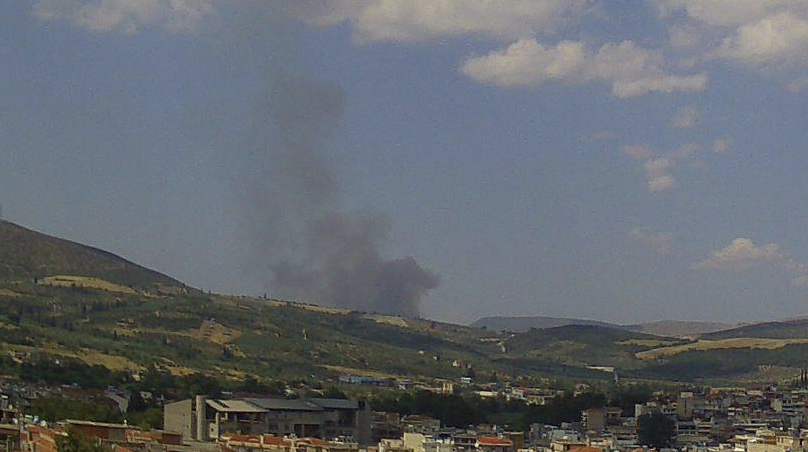 Πυρκαγιά σε δασική έκταση στην περιοχή Ακόντιο Βοιωτίας