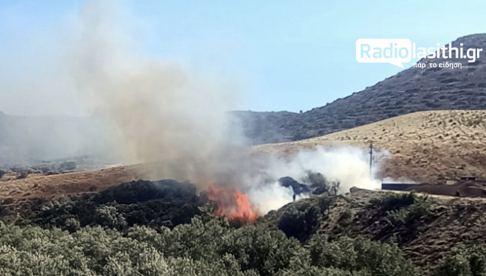 Πυρκαγιά κοντά σε πυρηνελαιουργείο στην Ιεράπετρα Κρήτης