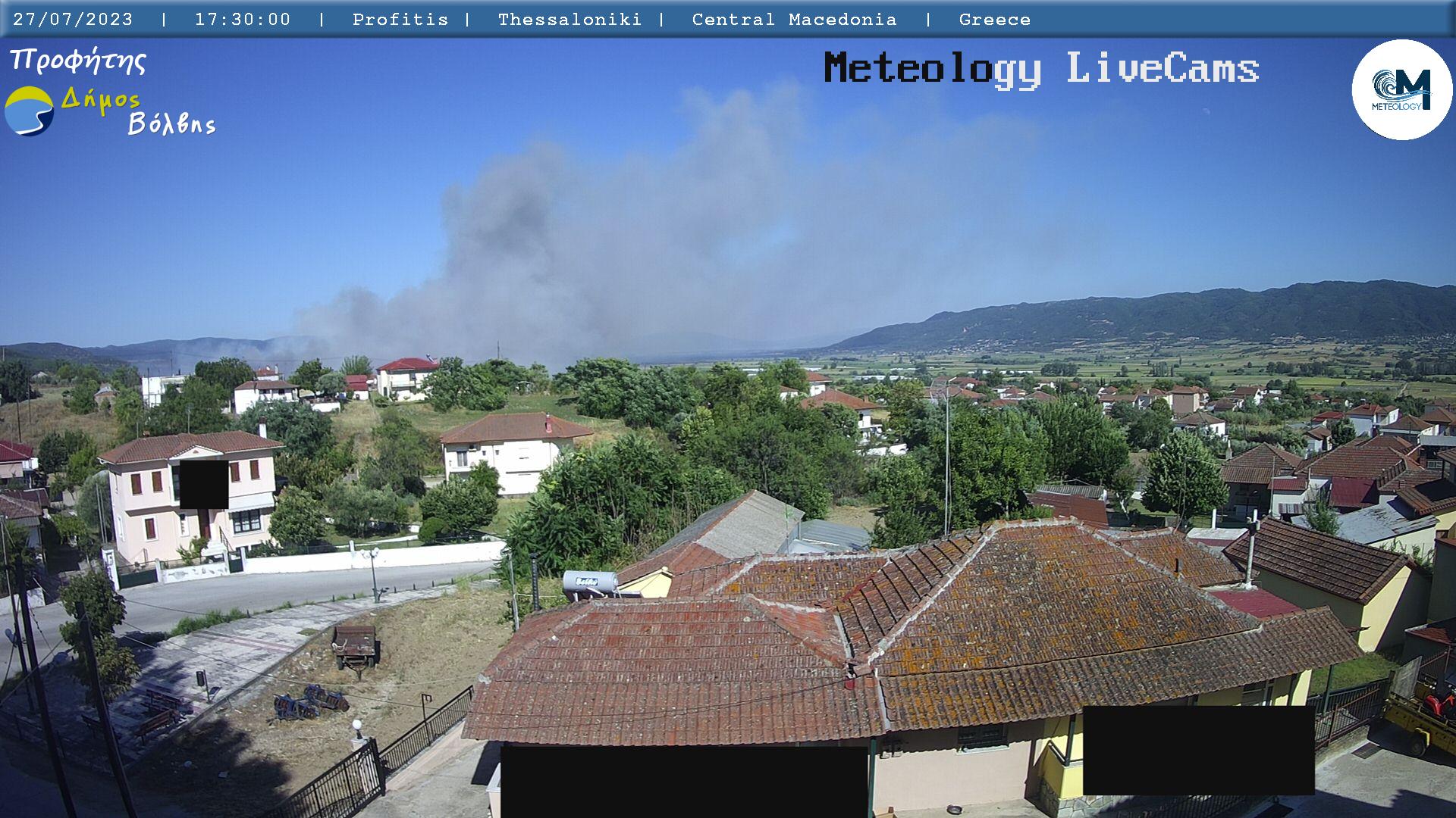 Πυρκαγιά σε γεωργικές εκτάσεις στην περιοχή Προφήτης Θεσσαλονίκης