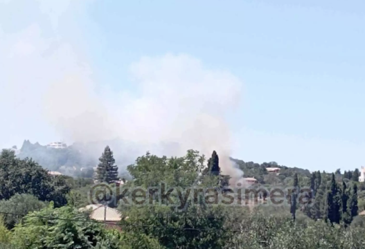 Πυρκαγιά σε χαμηλή βλάστηση στην περιοχή Ακροκέφαλος Τεμπλονίου Κέρκυρας