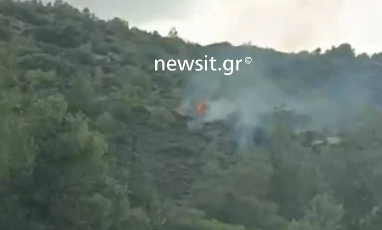 Πυρκαγιά σε δασική έκταση στο όρος Κουταλάς, στην Καισαριανή Αττικής