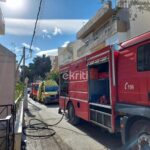 Πυρκαγιά σε διαμέρισμα δευτέρου ορόφου επί της οδού Βάρνης στο Ηράκλειο Κρήτης