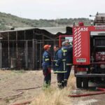 Πυρκαγιά σε αποθηκευτικό χώρο στην περιοχή Άγιος Ονούφριος στο Λασίθι Κρήτης