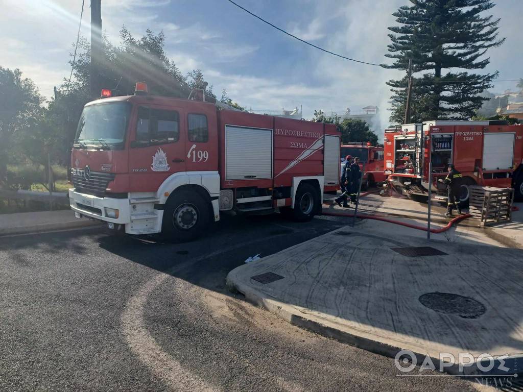 Πυρκαγιά σε υπαίθριο χώρο κατοικίας επί της οδού Αρτέμιδος στην Καλαμάτα