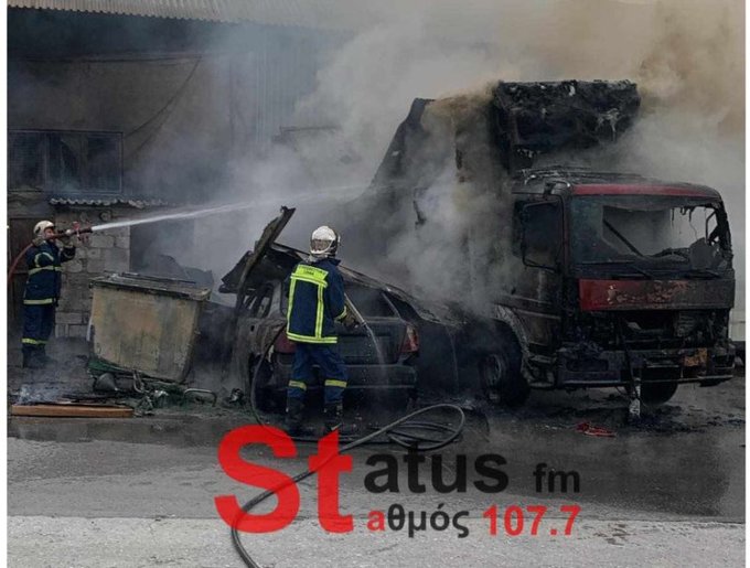 Πυρκαγιά σε χώρο συνεργείου στη δυτική Θεσσαλονίκη