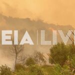 Πυρκαγιά σε δασική έκταση στην περιοχή Σχίνοι Ζαχάρως Ηλείας