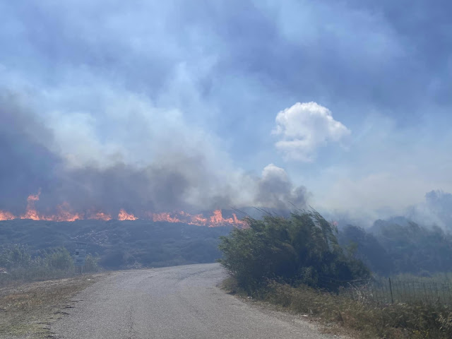 Υπό μερικό έλεγχο τέθηκε η πυρκαγιά στον Άγιο Στέφανο Λακωνίας