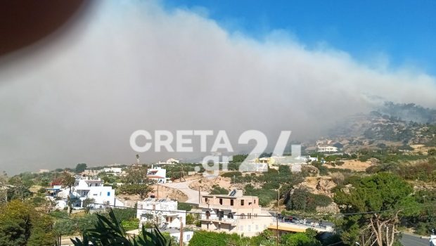 Μεγάλη πυρκαγιά στην Κρήτη: Τρία μεγάλα μέτωπα στο Λασίθι – Ήχησε το 112