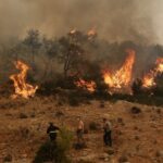 Πυρκαγιά σε δυσπρόσιτο σημείο δασικής έκτασης στον Γκίγκιλο Λευκών Ορέων Χανίων Κρήτης