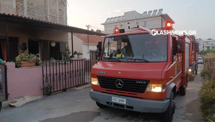 Πυρκαγιά σε μονοκατοικία επί της οδού Μαυρομάτη στα Χανιά Κρήτης