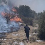 Πυρκαγιά σε χορτολιβαδική έκταση στην περιοχή Άγιος Γεώργιος Πρέβεζας