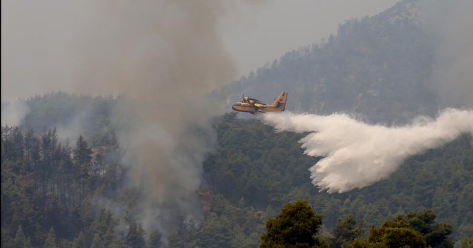 Πυρκαγιά σε δασική έκταση στη Βαρυμπόμπη