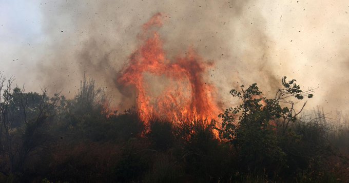 Πυρκαγιά σε χαμηλή βλάστηση στην περιοχή του Λαγκαδά Θεσσαλονίκης