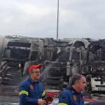 Πυρκαγιά σε τέσσερα Ι.Χ.Φ. οχήματα σε υπαίθριο χώρο στάθμευσης στα Γιαννιτσά Πέλλας