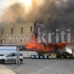 Πυρκαγιά σε βιομηχανία επεξεργασίας ξύλου στη ΒΙ.ΠΕ. Ηρακλείου