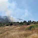 Πυρκαγιά σε δασική έκταση στην περιοχή Άγιος Γεώργιος στα Μέθανα Τροιζηνίας