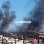 Πυρκαγιά σε υπαίθριο χώρο ξενοδοχείου στο Μαλεβίζι Ηρακλείου