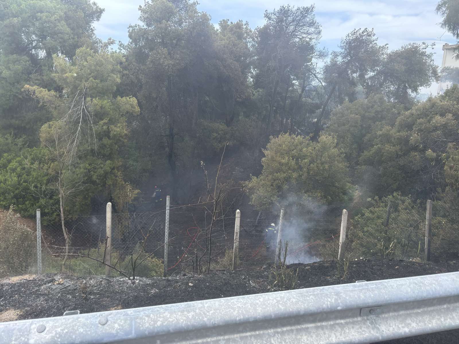 Πυρκαγιά σε χαμηλή βλάστηση στο ύψος του 56ου χλμ της Ε.Ο. Αθηνών- Θεσσαλονίκης στον Αυλώνα